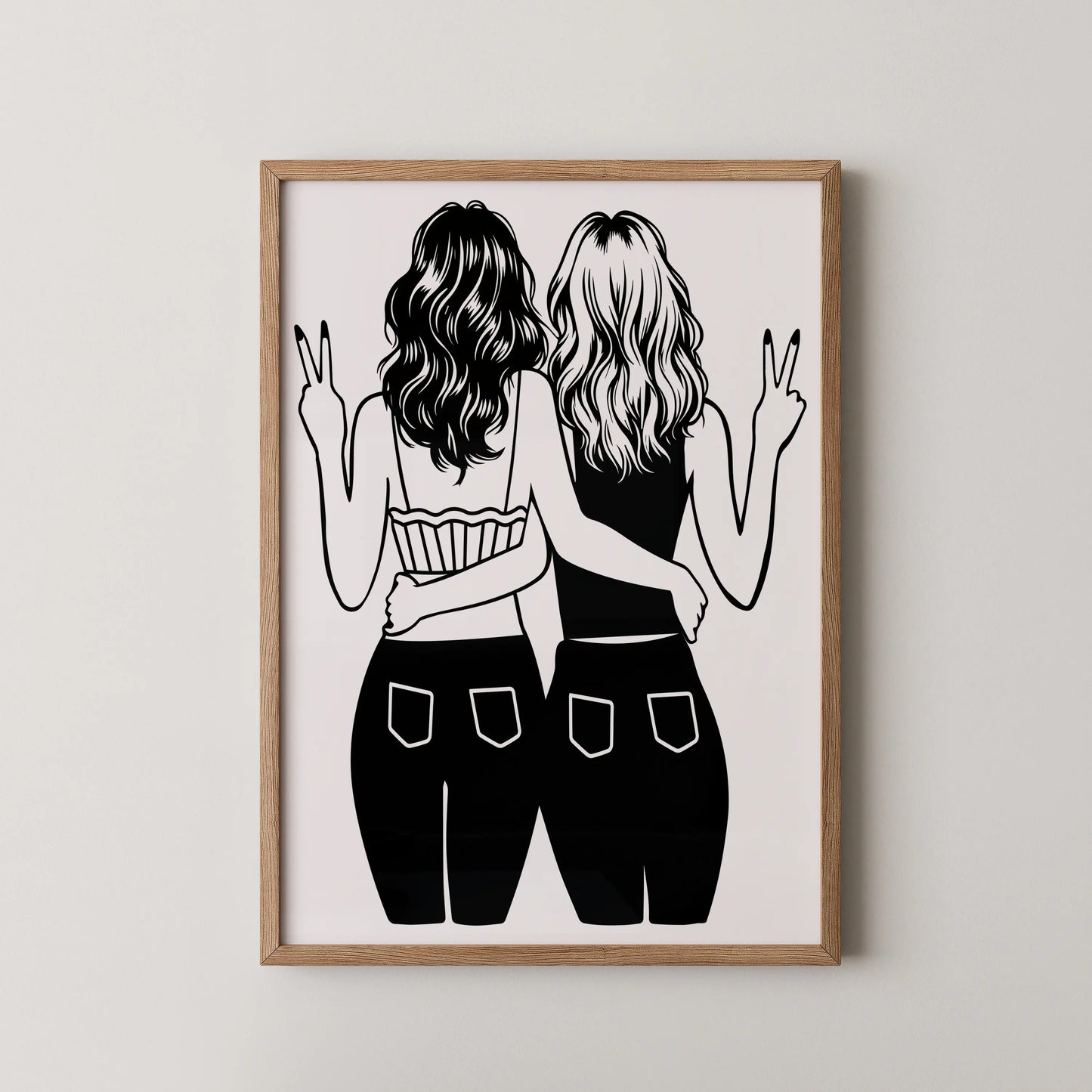 A modern abstract wall art poster featuring clean geometric shapes in a minimalist style.